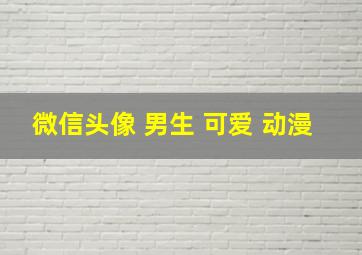 微信头像 男生 可爱 动漫